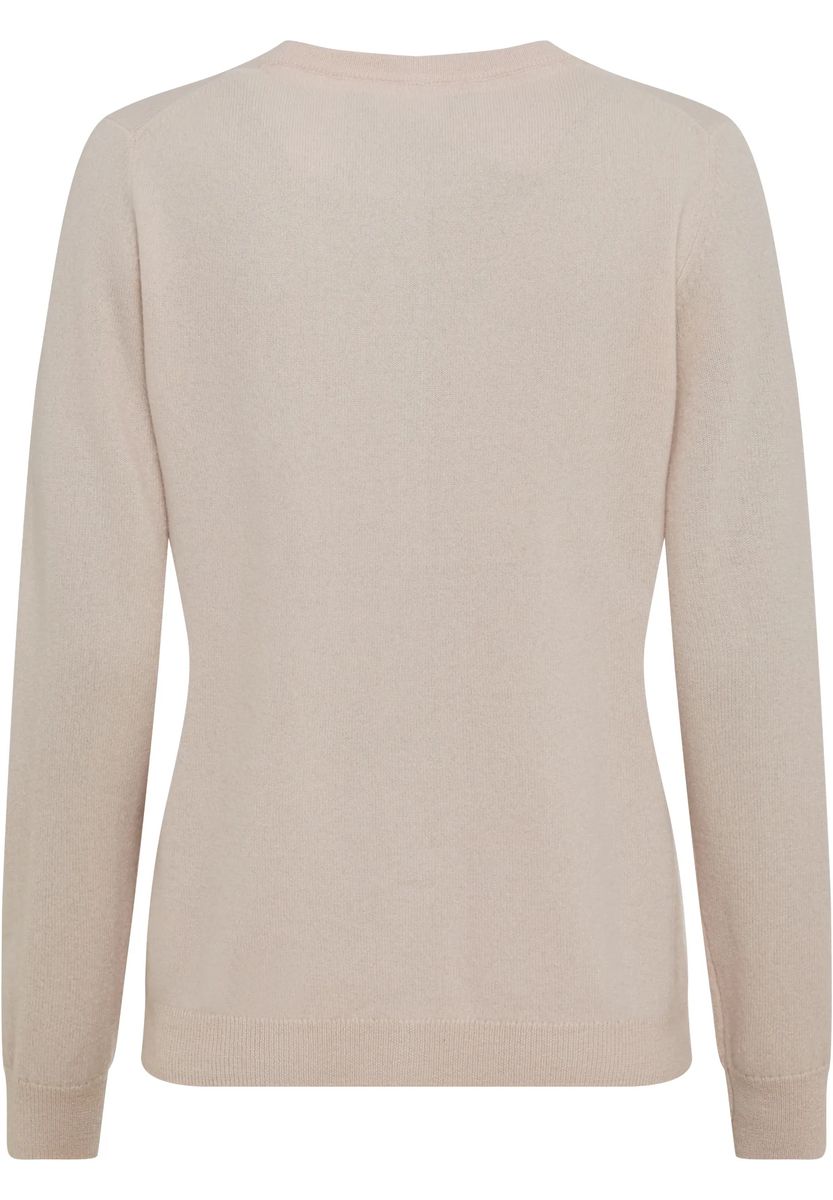 Cashmere Strickjacke mit Rundhalsausschnitt