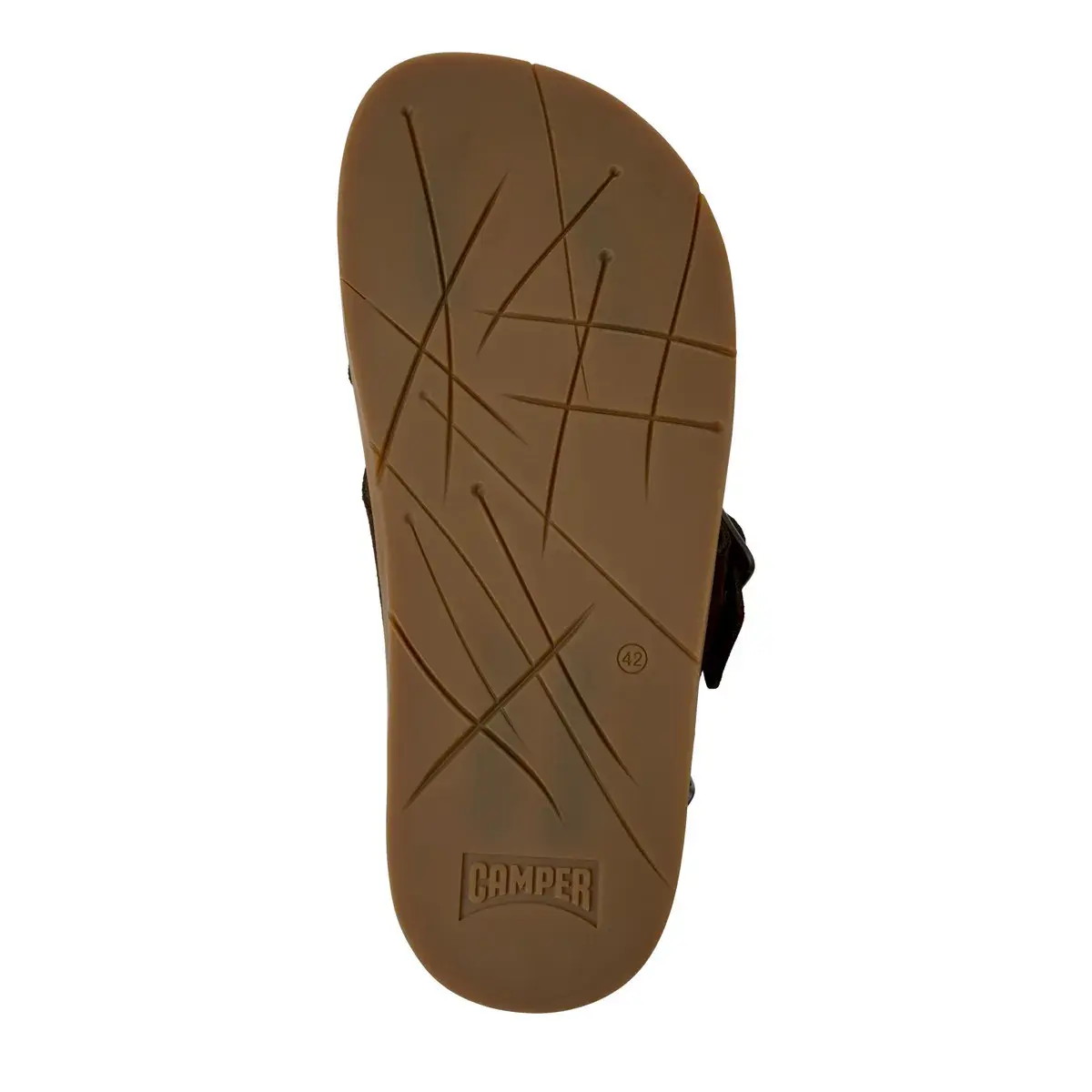 Braune Wildleder-Sandalen mit gekreuzten Riemen