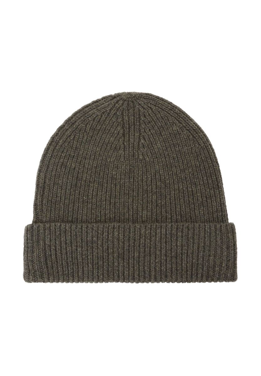 Gerippte Herrenmütze aus Merinowolle und Kaschmir