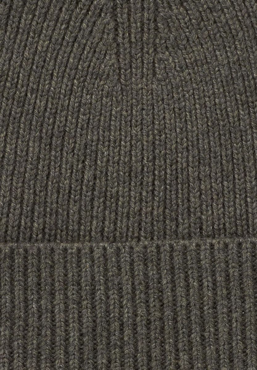 Gerippte Herrenmütze aus Merinowolle und Kaschmir