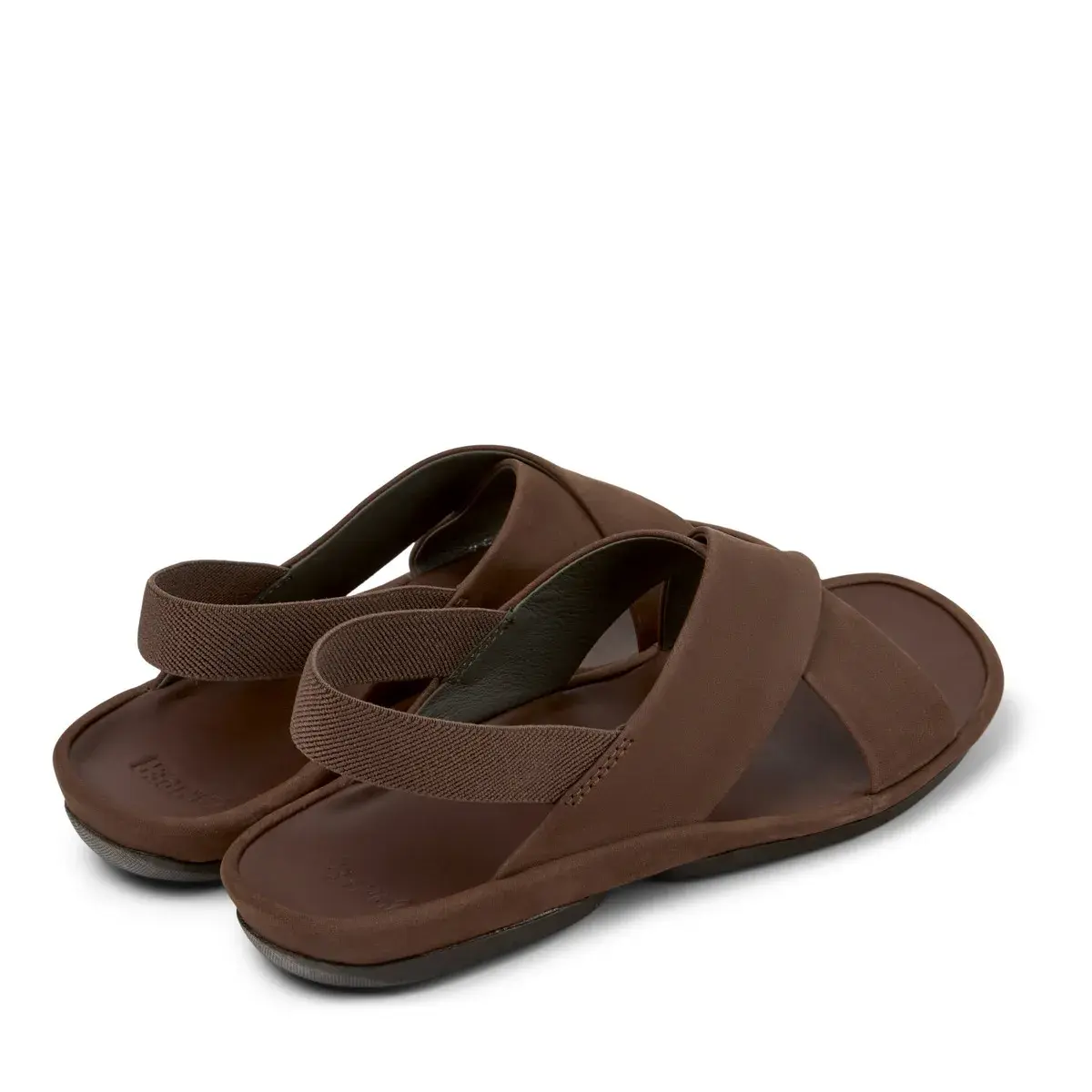 Braune Slingback-Sandalen mit Kreuzriemen