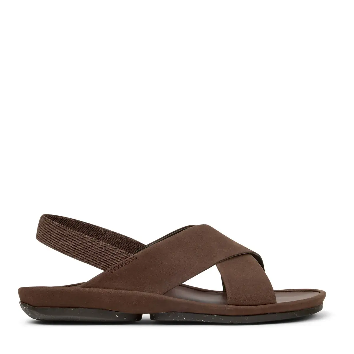Braune Slingback-Sandalen mit Kreuzriemen