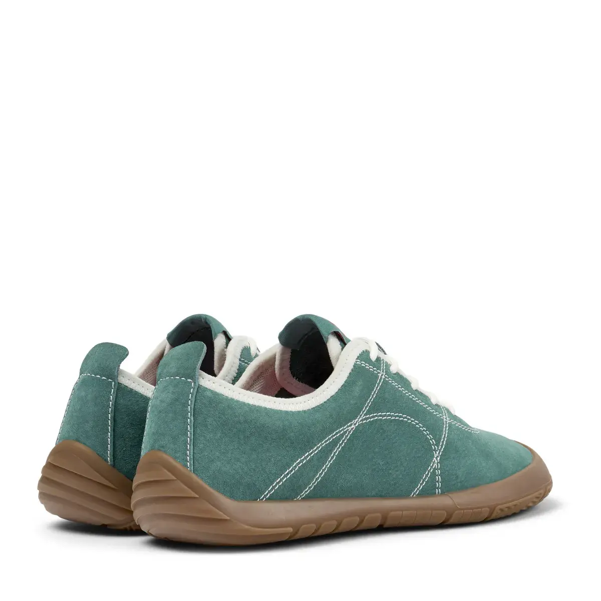 Grüner Wildleder Low-Top Sneaker