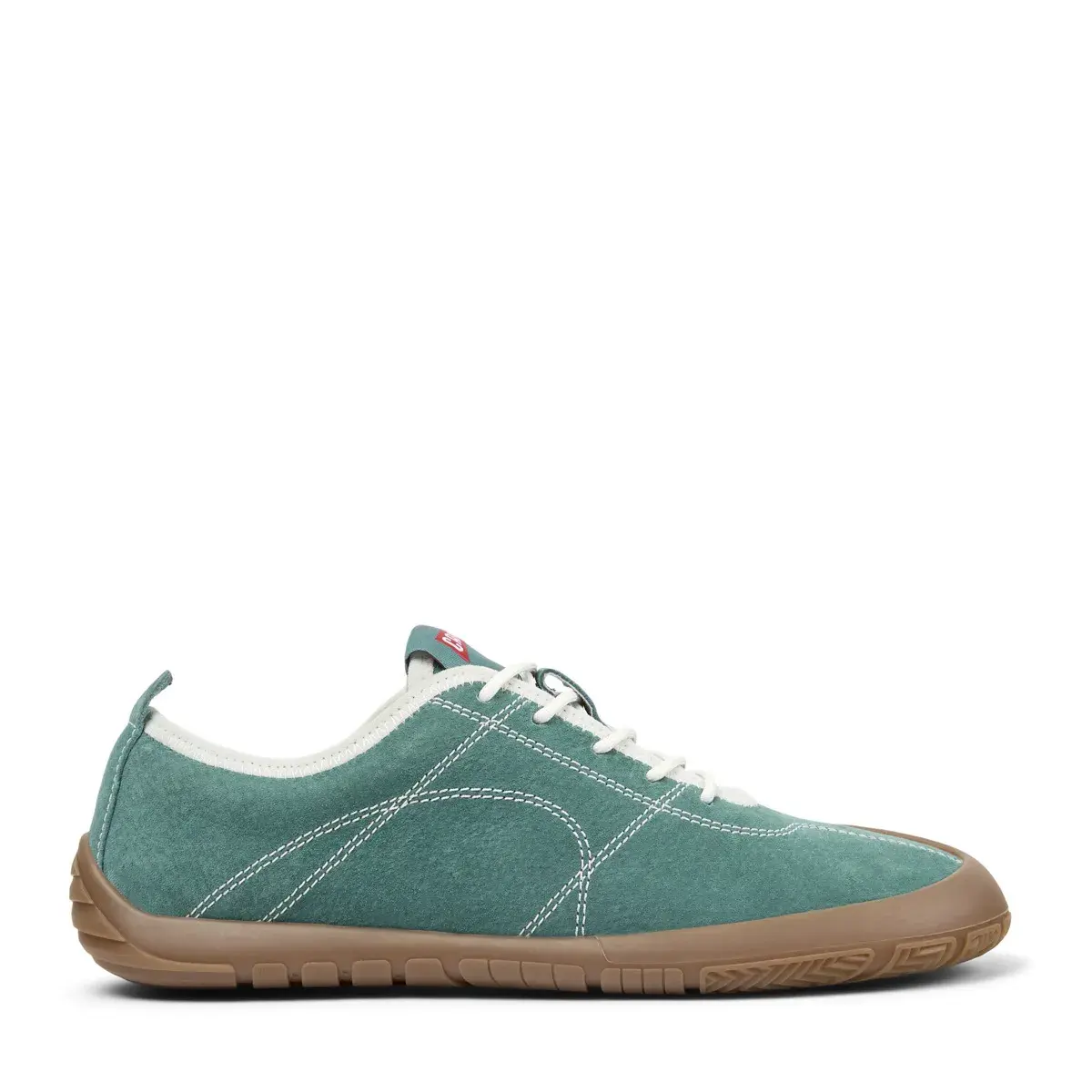 Grüner Wildleder Low-Top Sneaker