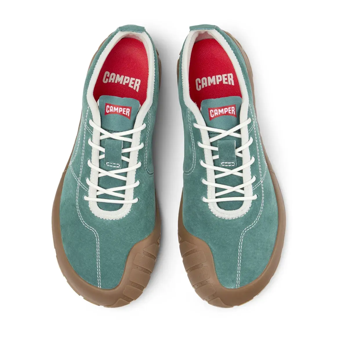 Grüner Wildleder Low-Top Sneaker