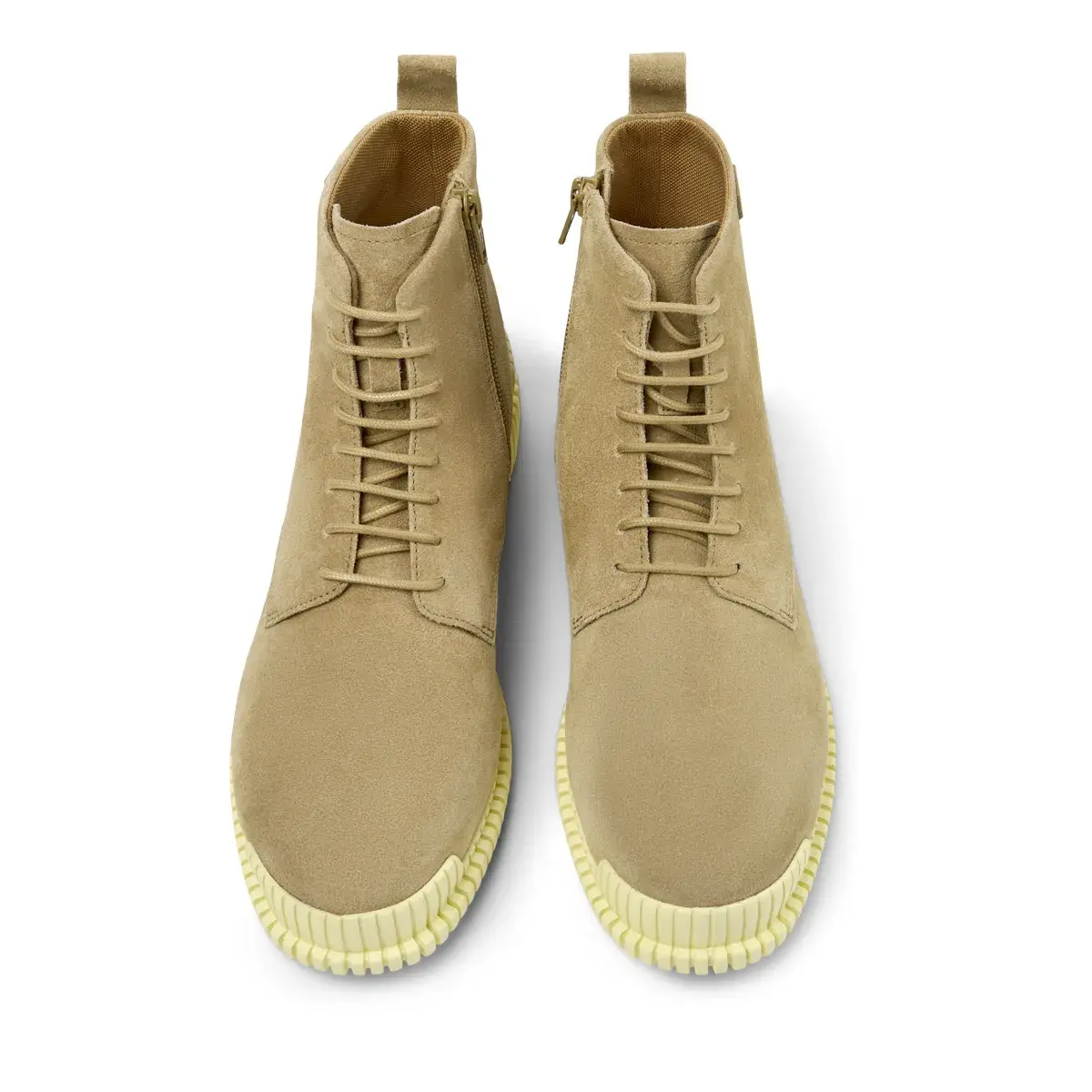Stiefeletten aus Wildleder mit klobiger Sohle