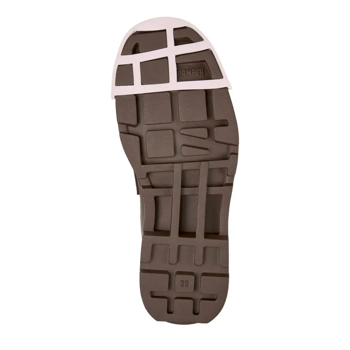 Brauner Lederloafer mit rosa Overlay