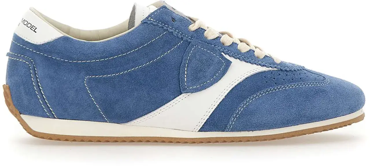 Blaue Wildleder-Sneakers