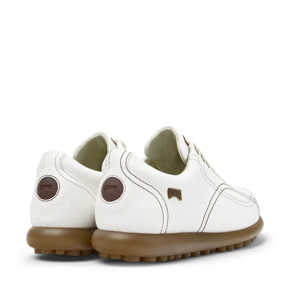 Weißer Leder Low-Top Sneaker