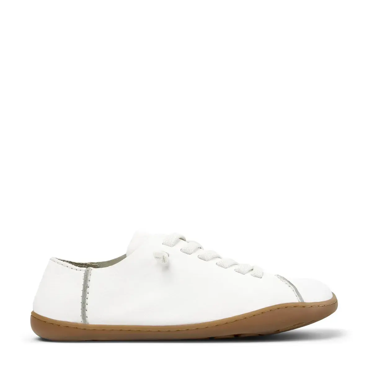 Weißer Low-Top-Sneaker aus Leder