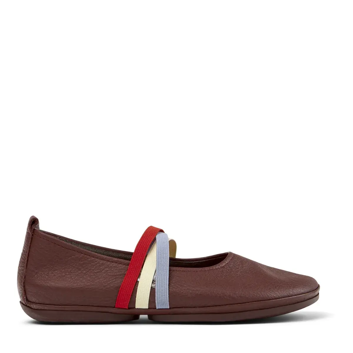 Lederballerinas mit elastischen Riemen