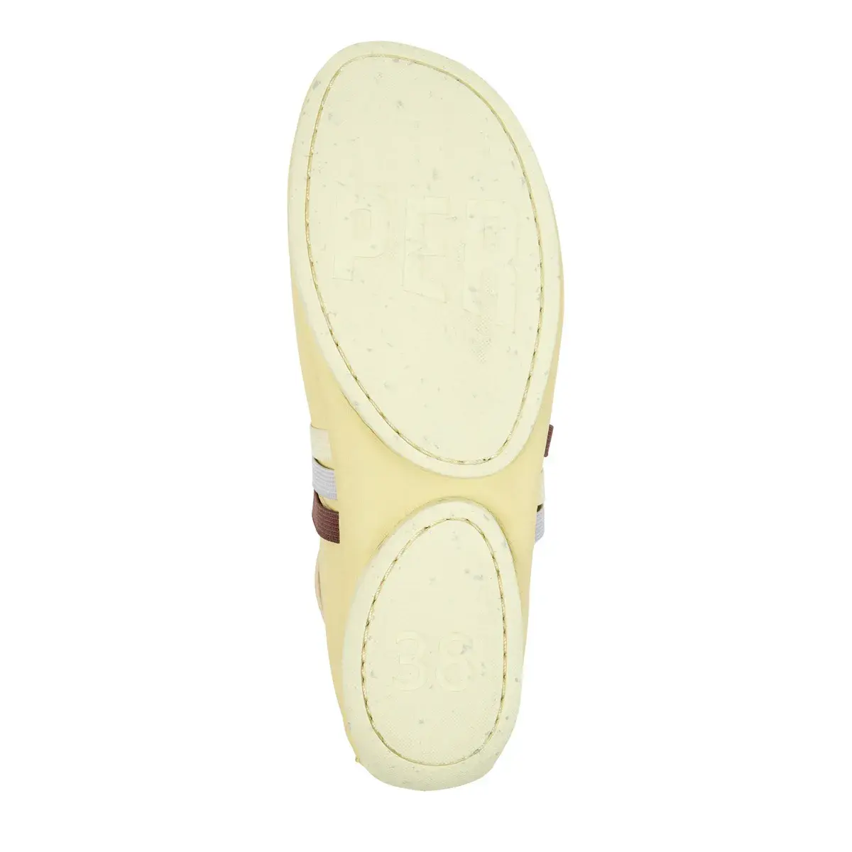 Gelbe Lederballerinas mit Riemen