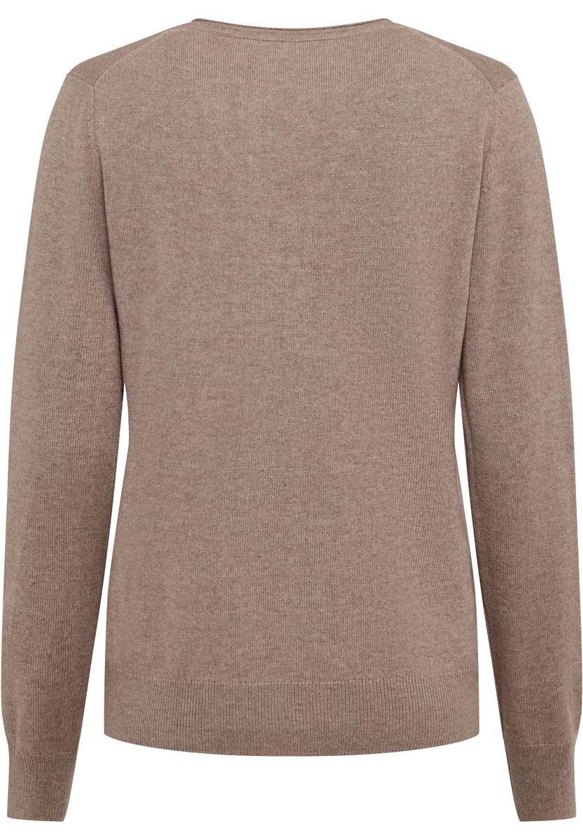GALERIA Seide-Kaschmir Pullover "Monaco", V-Ausschnitt, für Damen, braun, 36