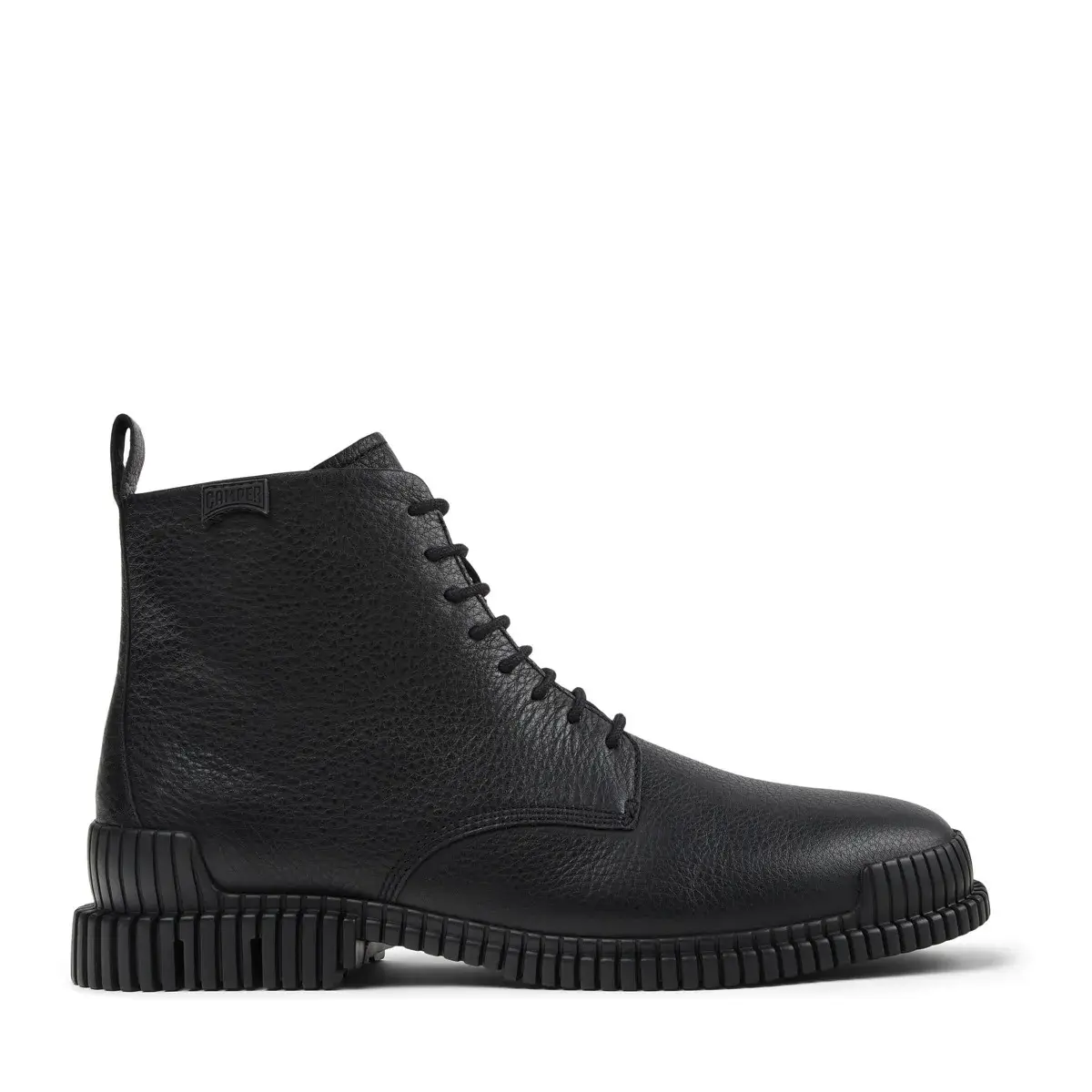 Schwarze Schnürstiefelette aus Leder
