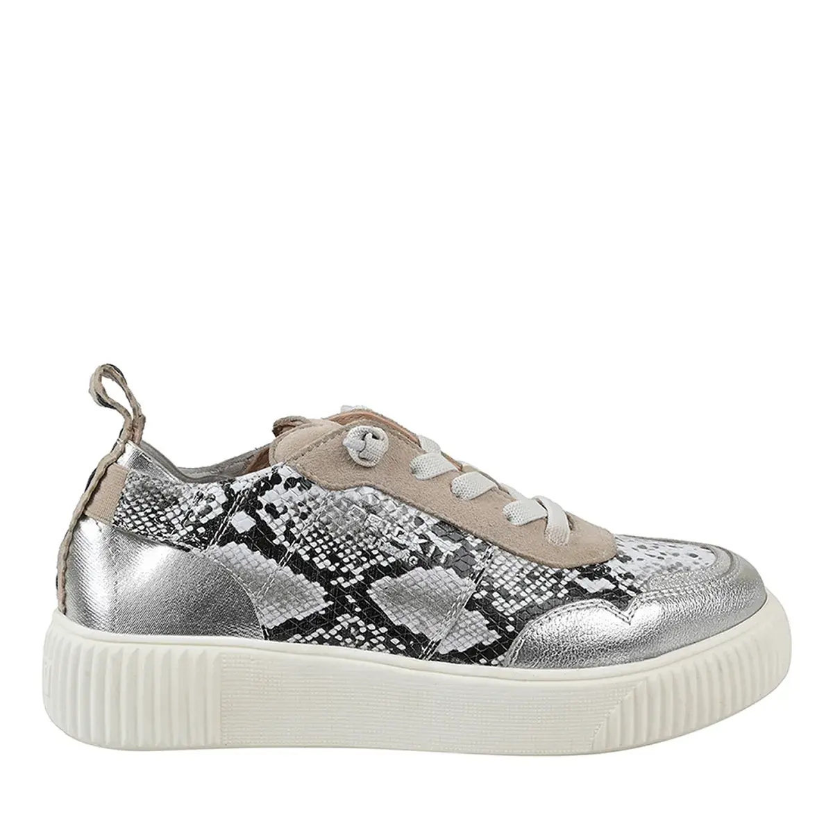 Modischer Low-Top Sneaker mit Schlangenprint