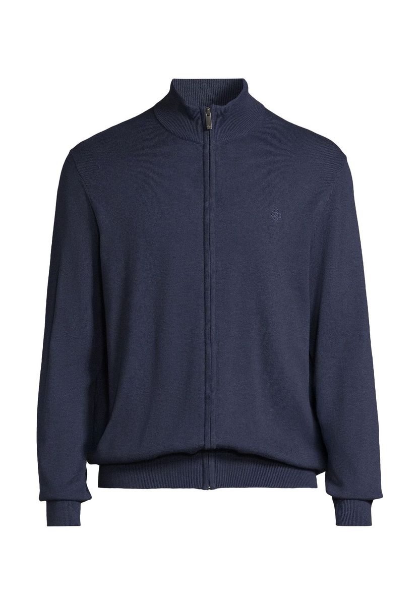 Herren Strickjacke mit Stehkragen und Reißverschluss