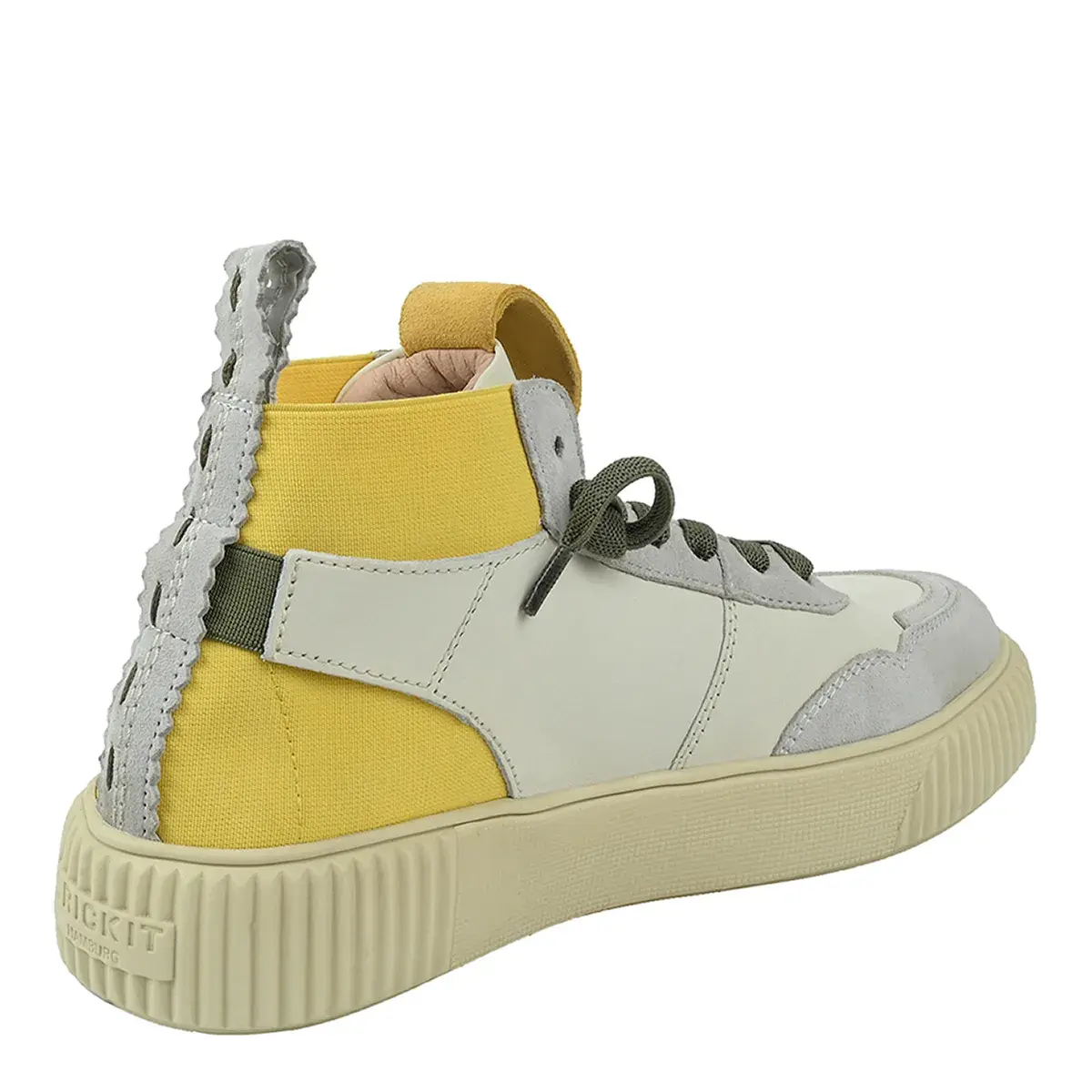 Weiße Leder High-Top Freizeitsneakers
