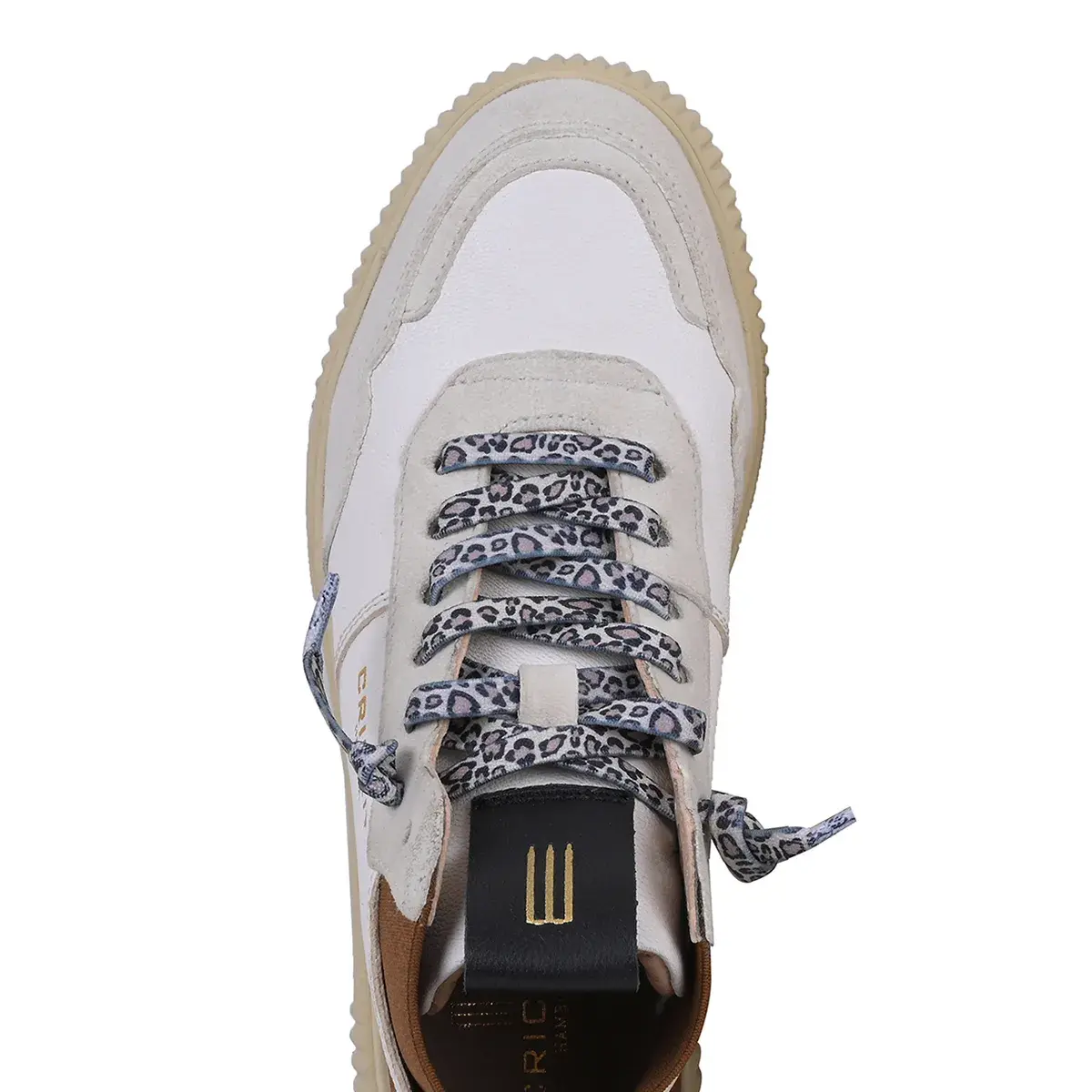 Damen Leder High-Top Sneaker Stiefelette