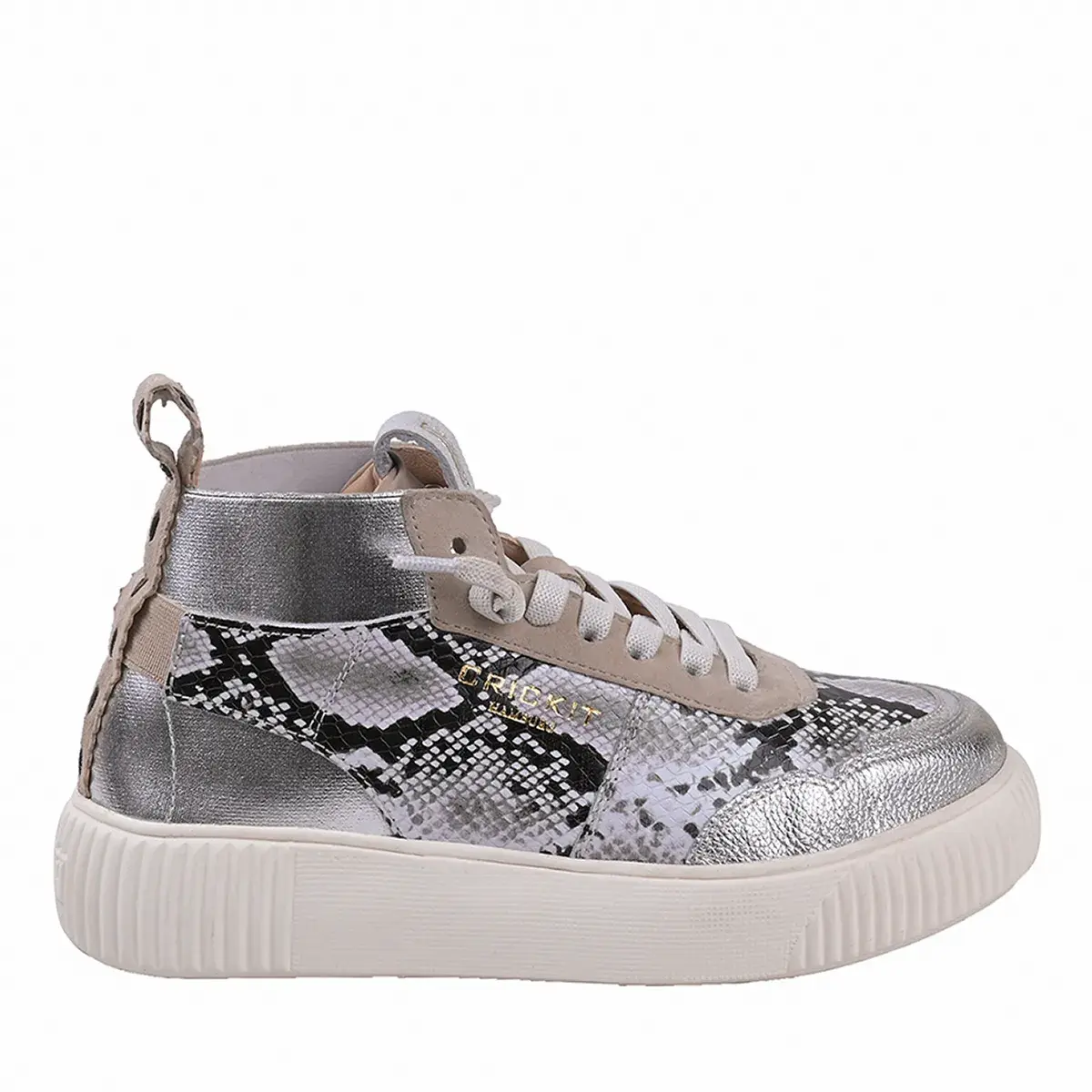High-Top Sneaker mit Schlangenmuster