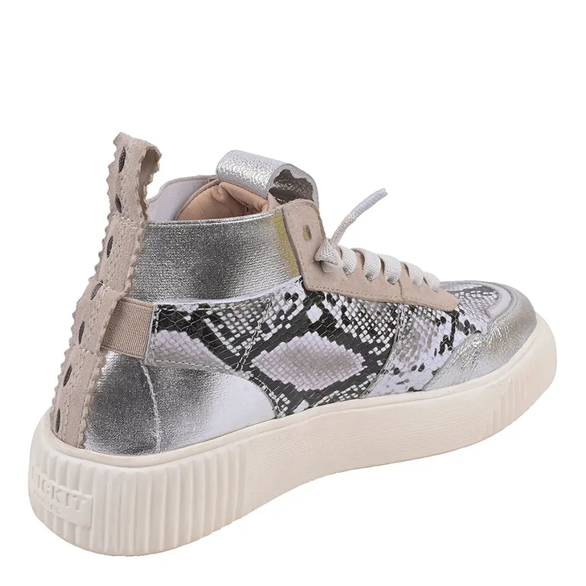 High-Top Sneaker mit Schlangenmuster