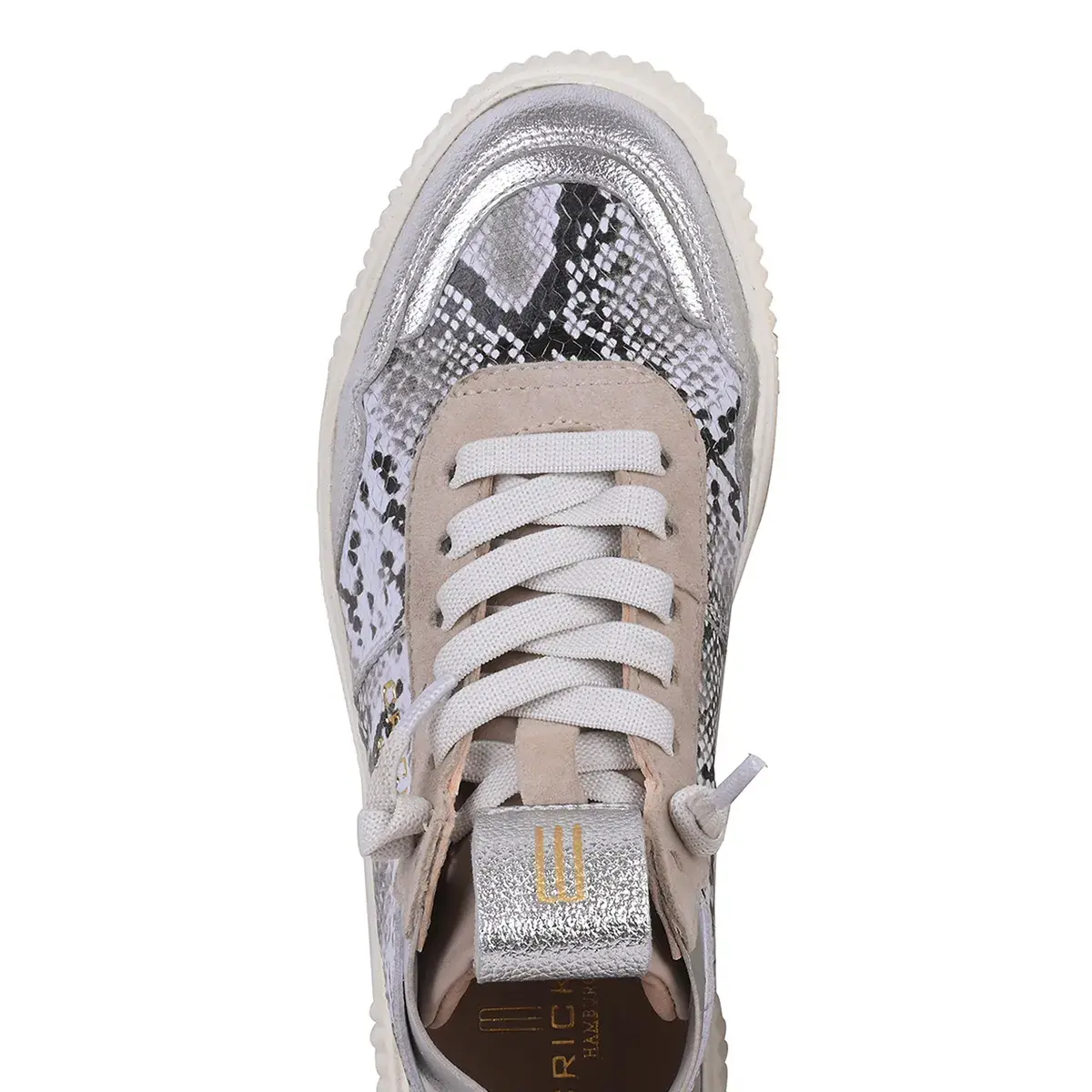 High-Top Sneaker mit Schlangenmuster