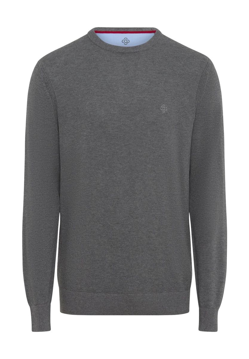 Klassischer Baumwollpullover mit Rundhalsausschnitt