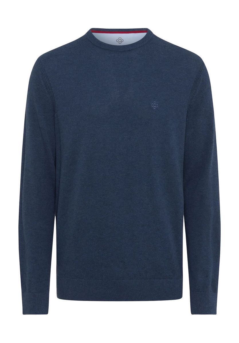 Klassischer Baumwollpullover mit Rundhalsausschnitt