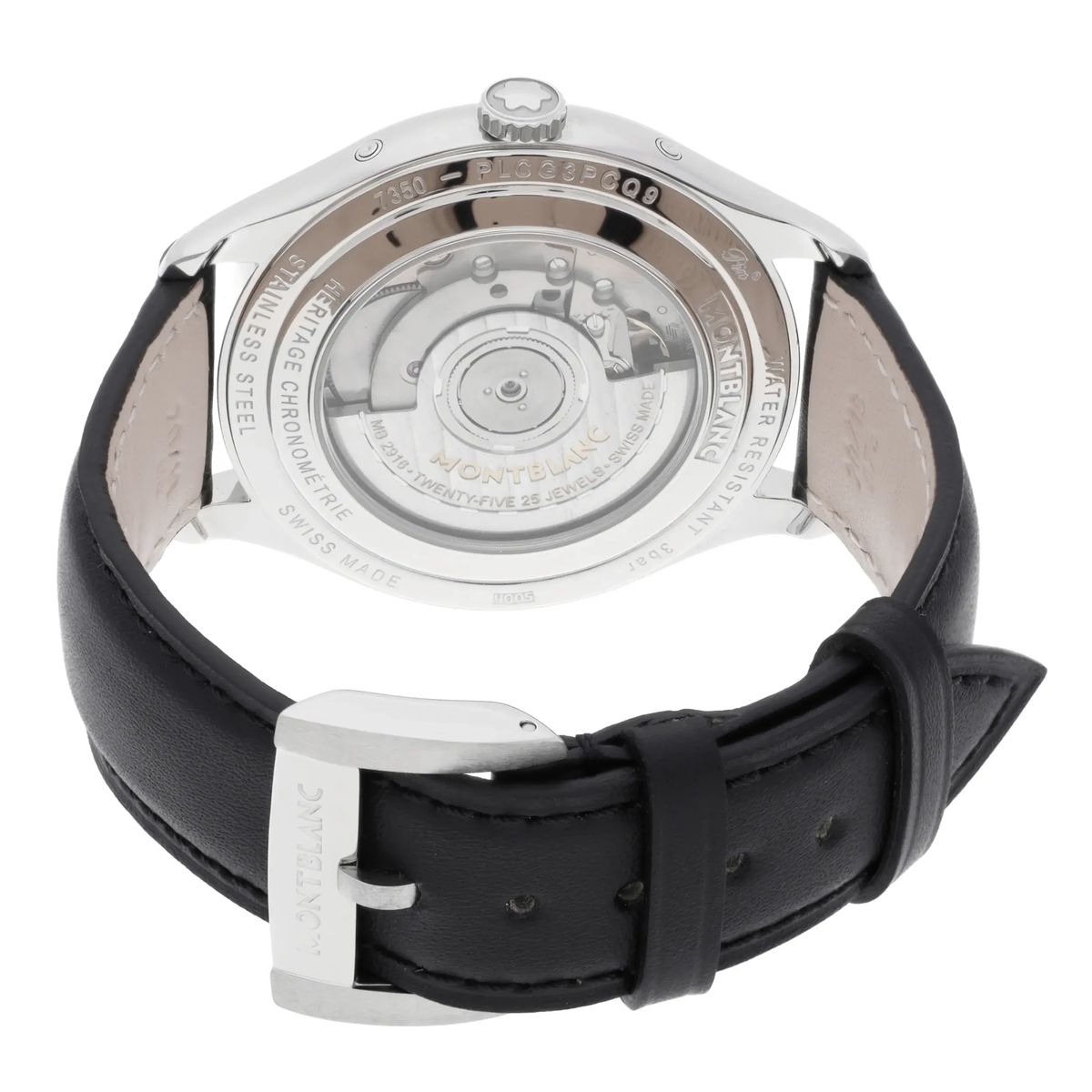 Elegante silberne Chronographen-Armbanduhr
