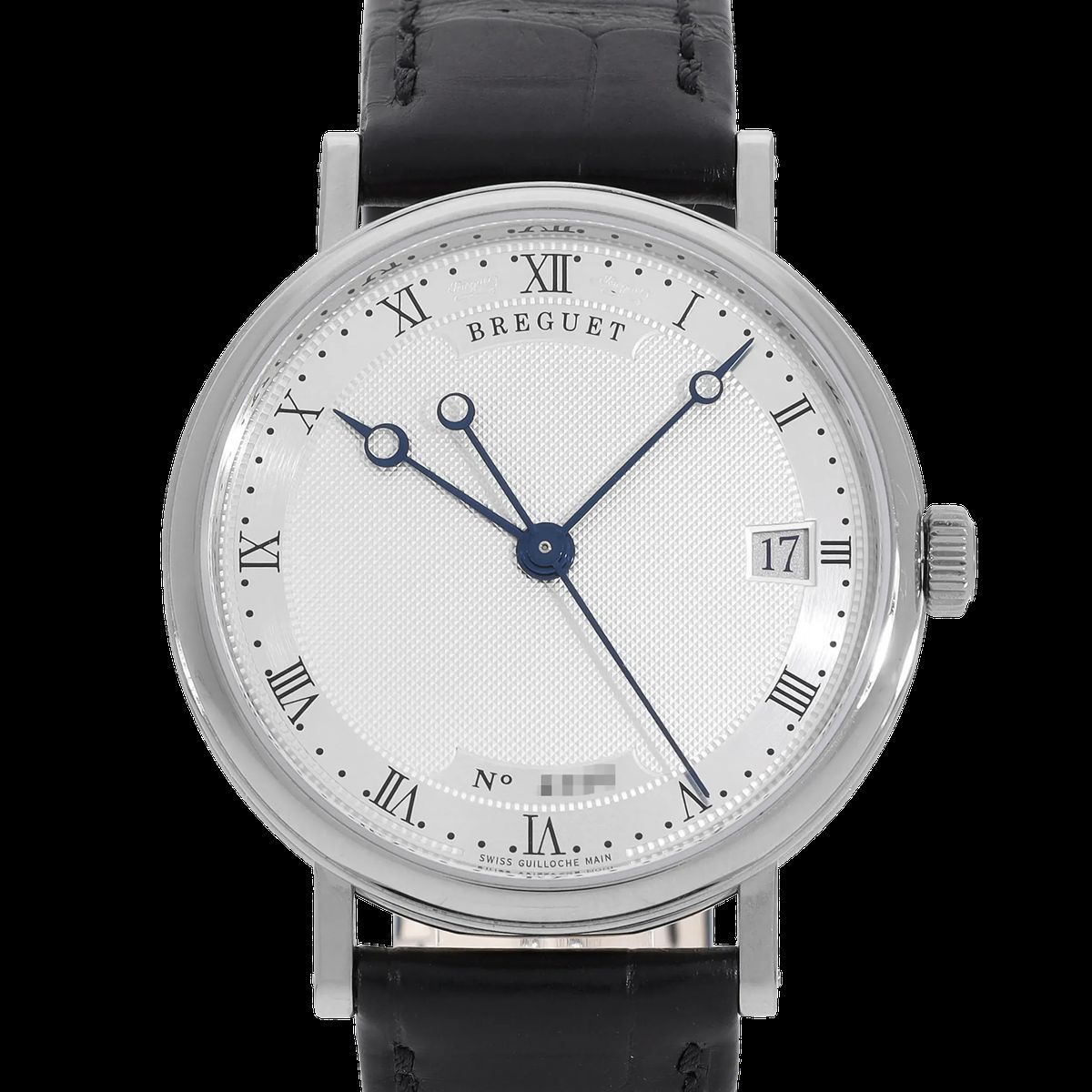 Elegante silberne Automatikuhr