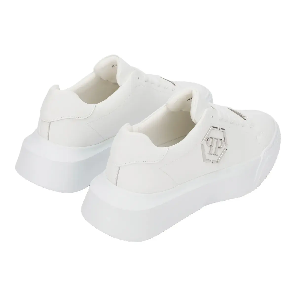Weiße Low-Top-Sneakers aus Leder