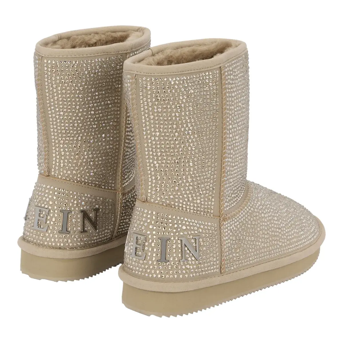 Strass-besetzte Halbhohe Stiefel