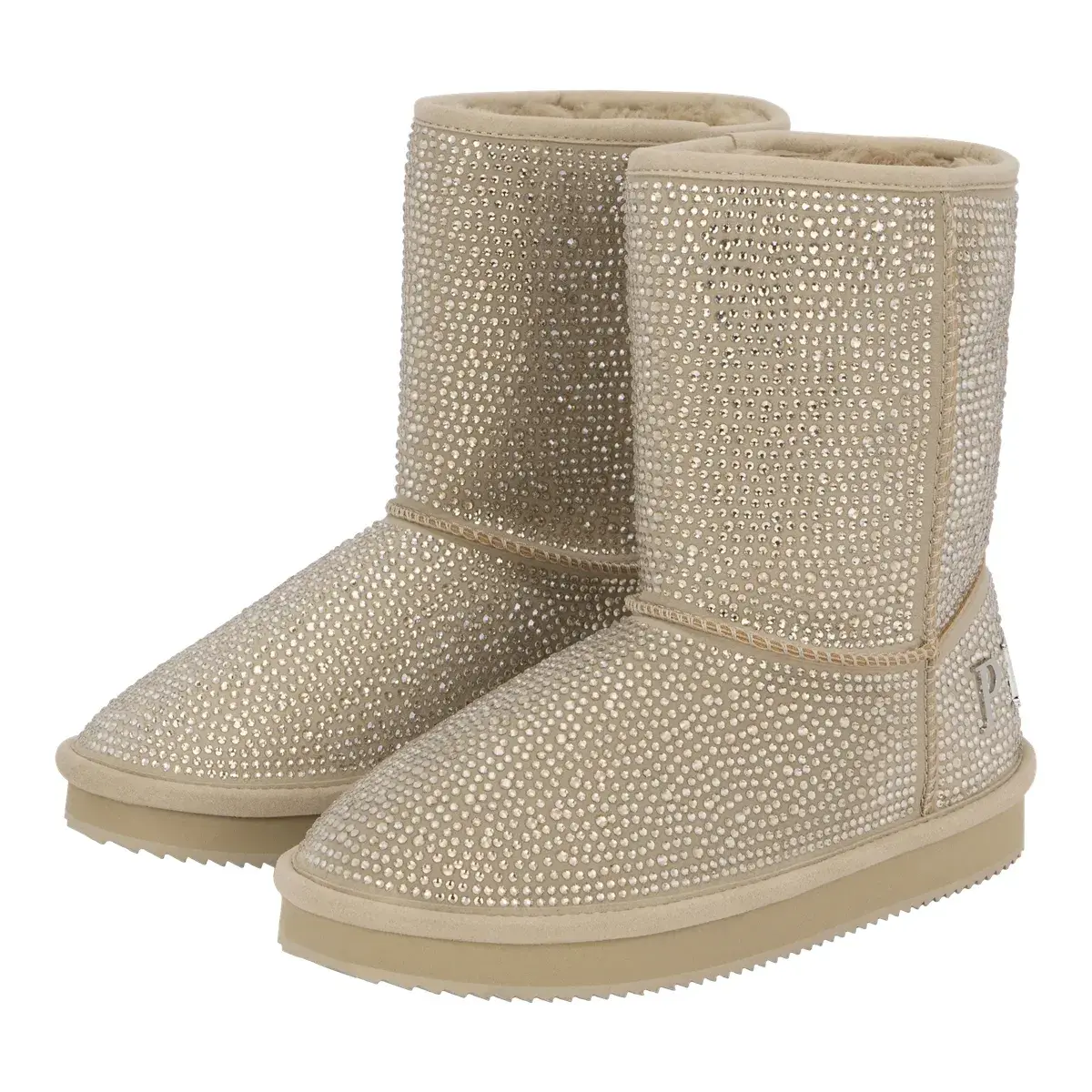 Strass-besetzte Halbhohe Stiefel