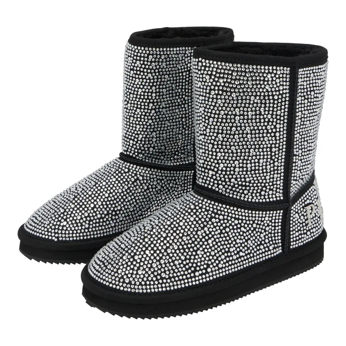Strassverzierter Mid-Calf Stiefel