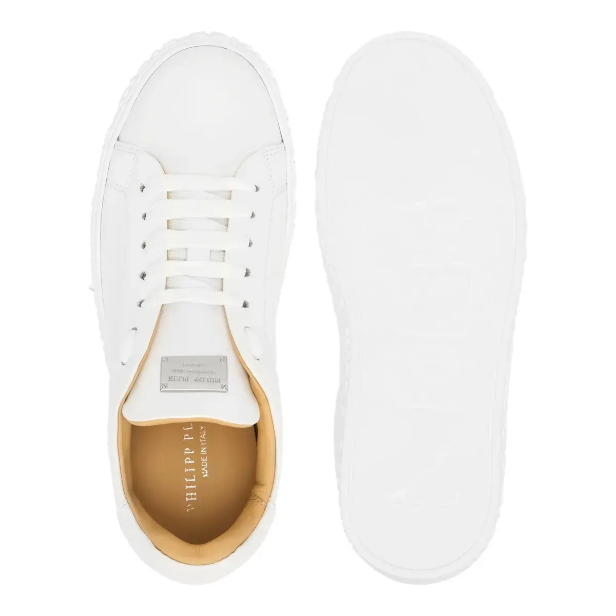 Schlichte Leder Low-Top Sneaker