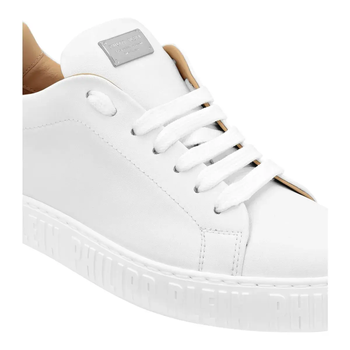 Schlichte Leder Low-Top Sneaker