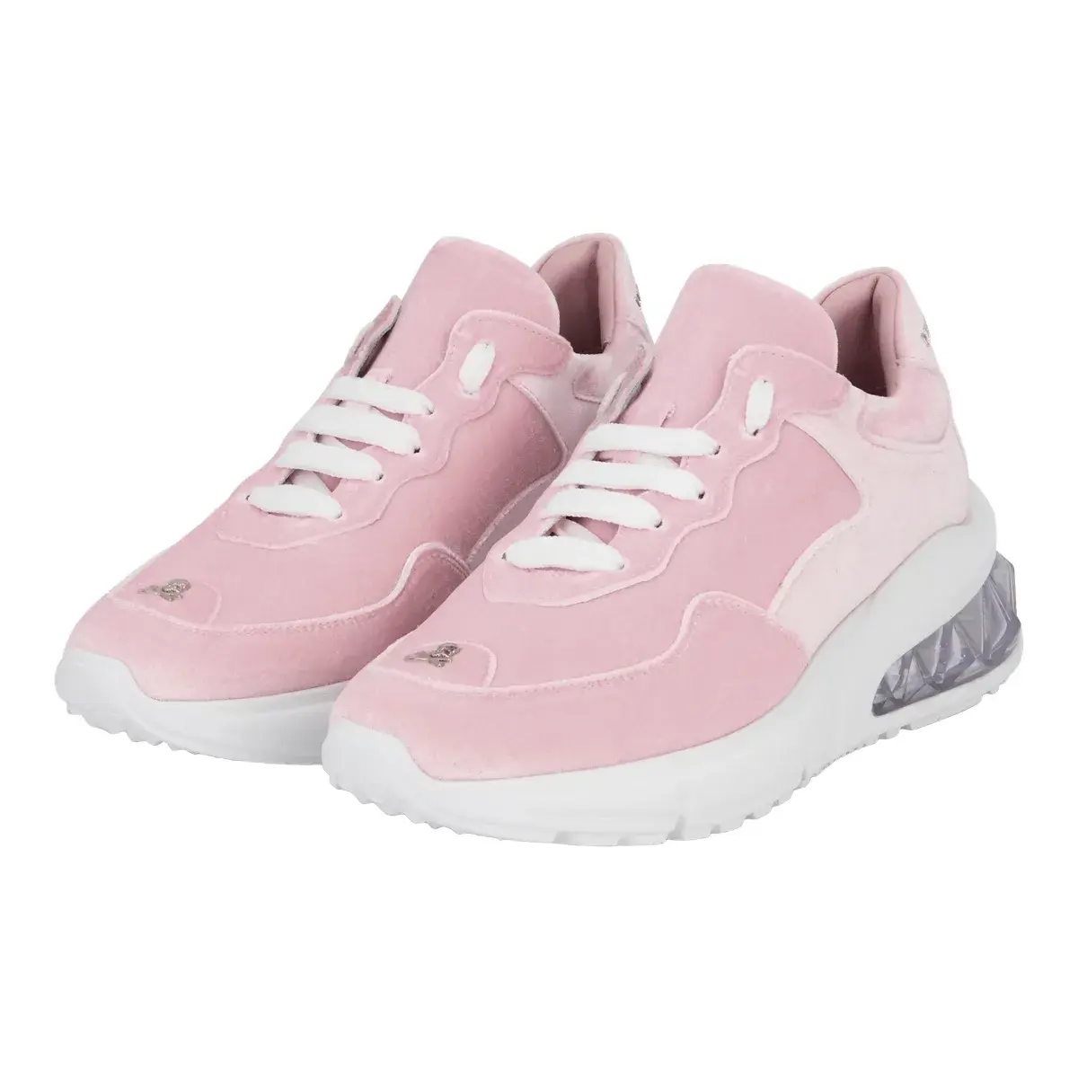 Rosa Wildleder Plateau Mode Sneaker