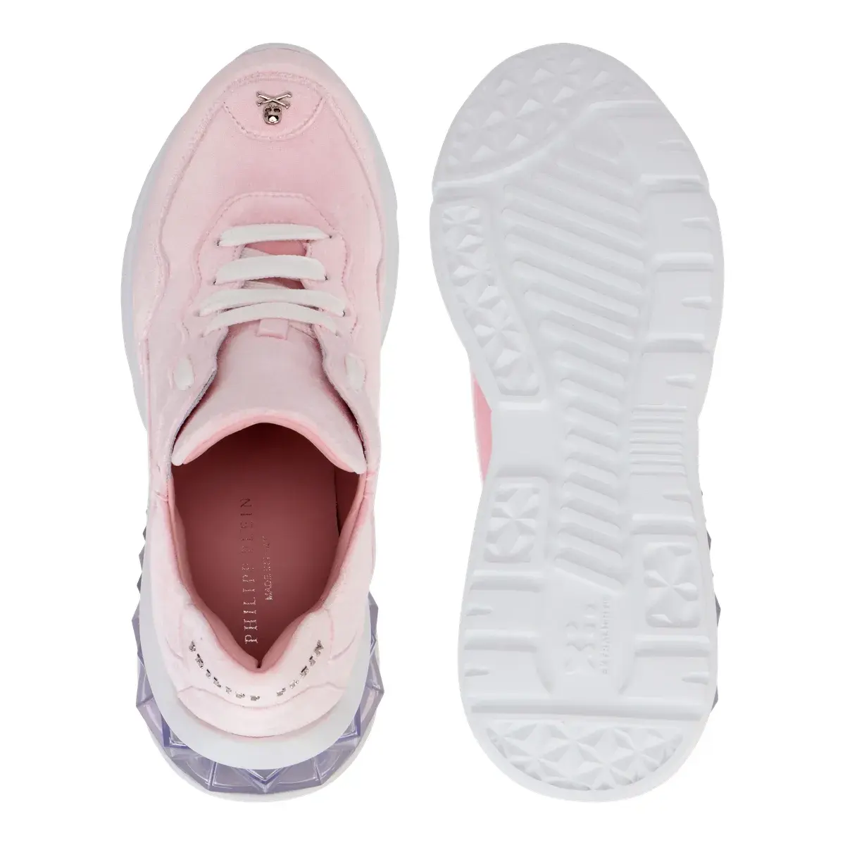 Rosa Wildleder Plateau Mode Sneaker