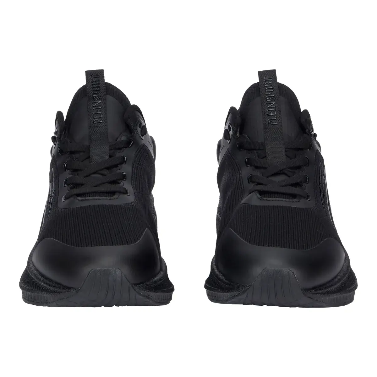 Sportliche schwarze Low-Top Laufschuhe