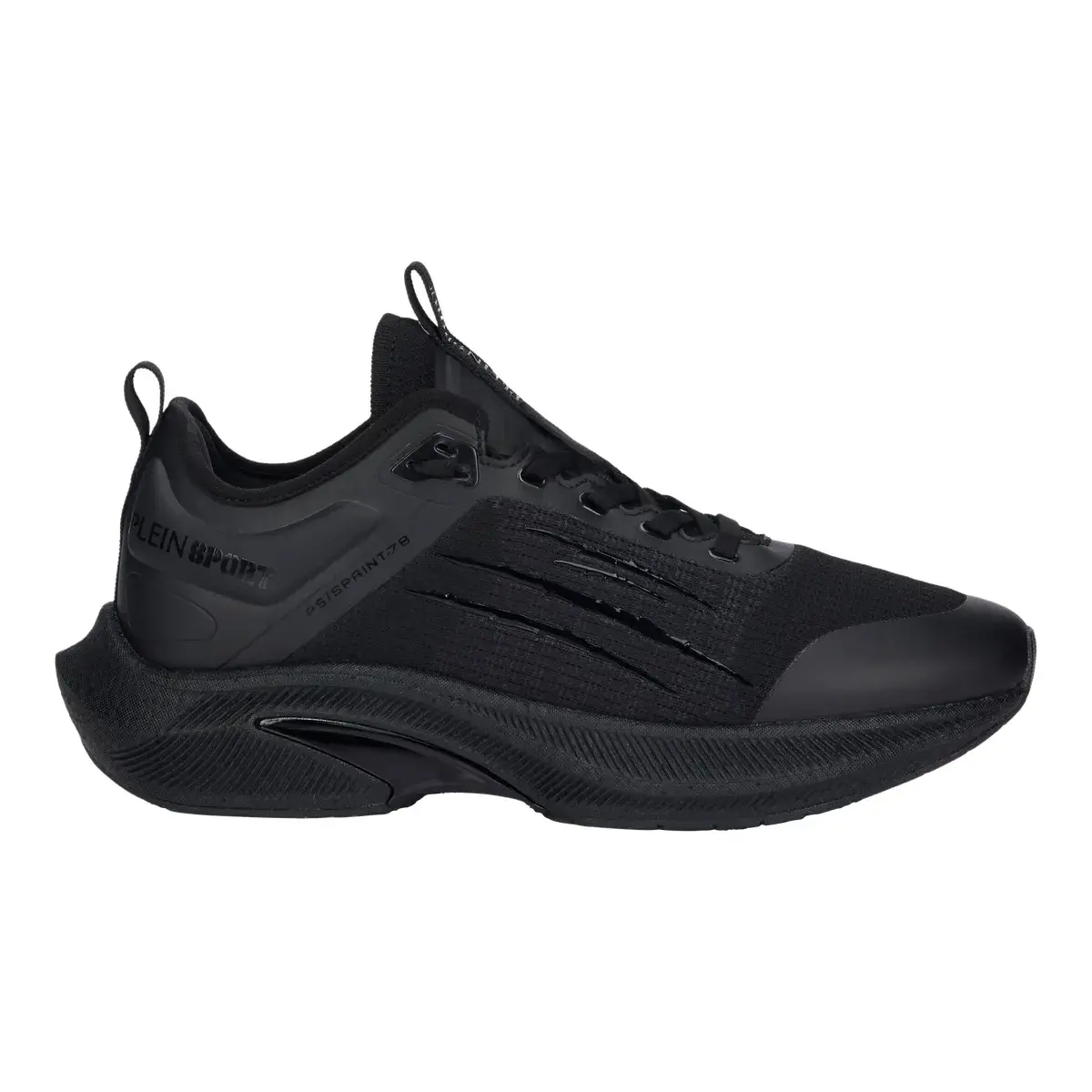 Sportliche schwarze Low-Top Laufschuhe