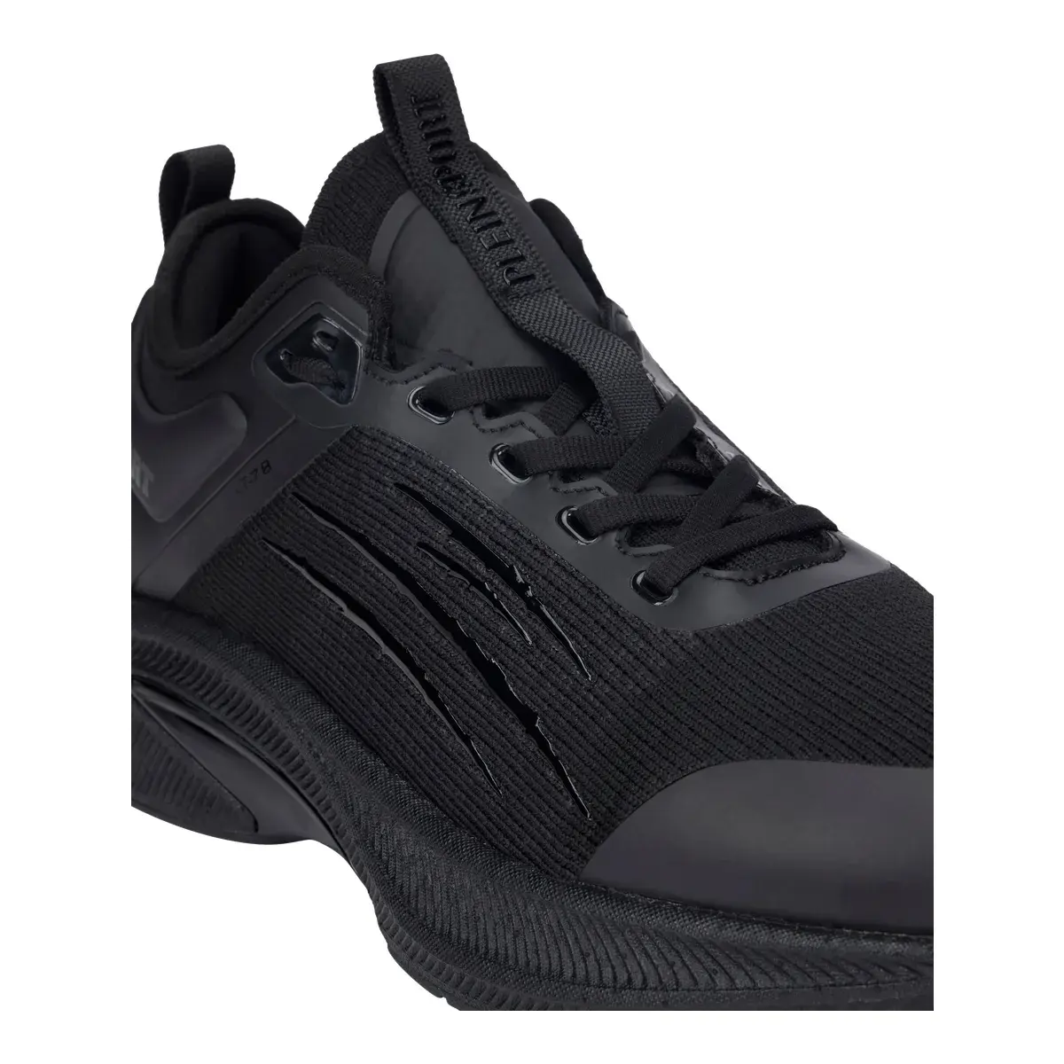 Sportliche schwarze Low-Top Laufschuhe