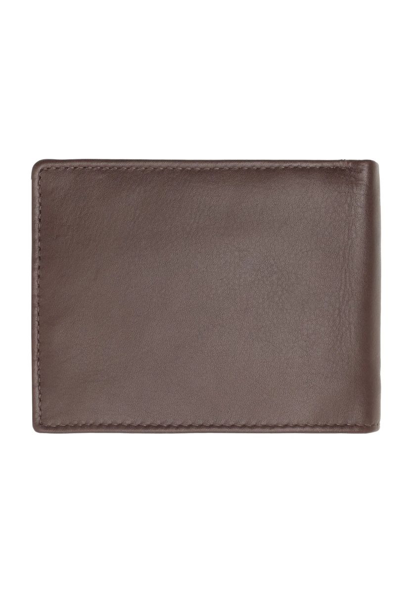 Klassische Brieftasche aus genarbtem Leder