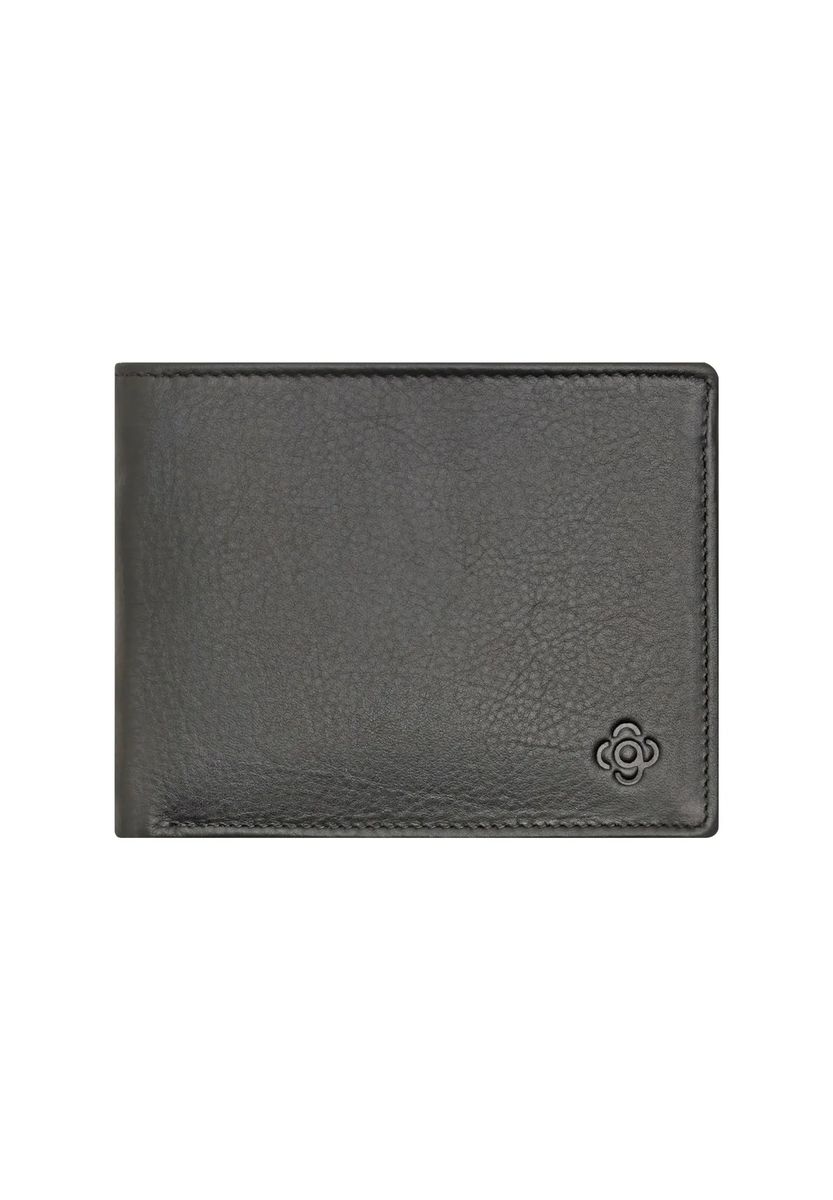 Klassische Leder-Brieftasche mit Logo-Prägung