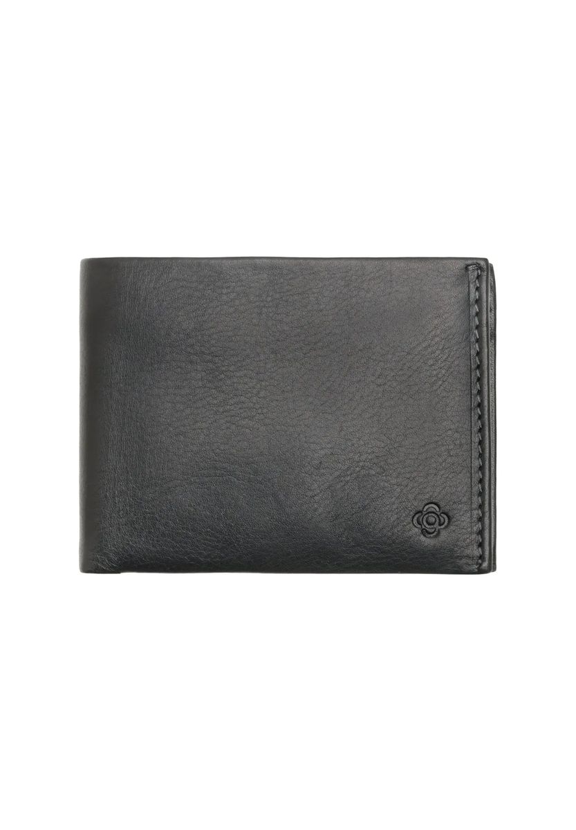Klassische Leder-Brieftasche mit Logo-Prägung