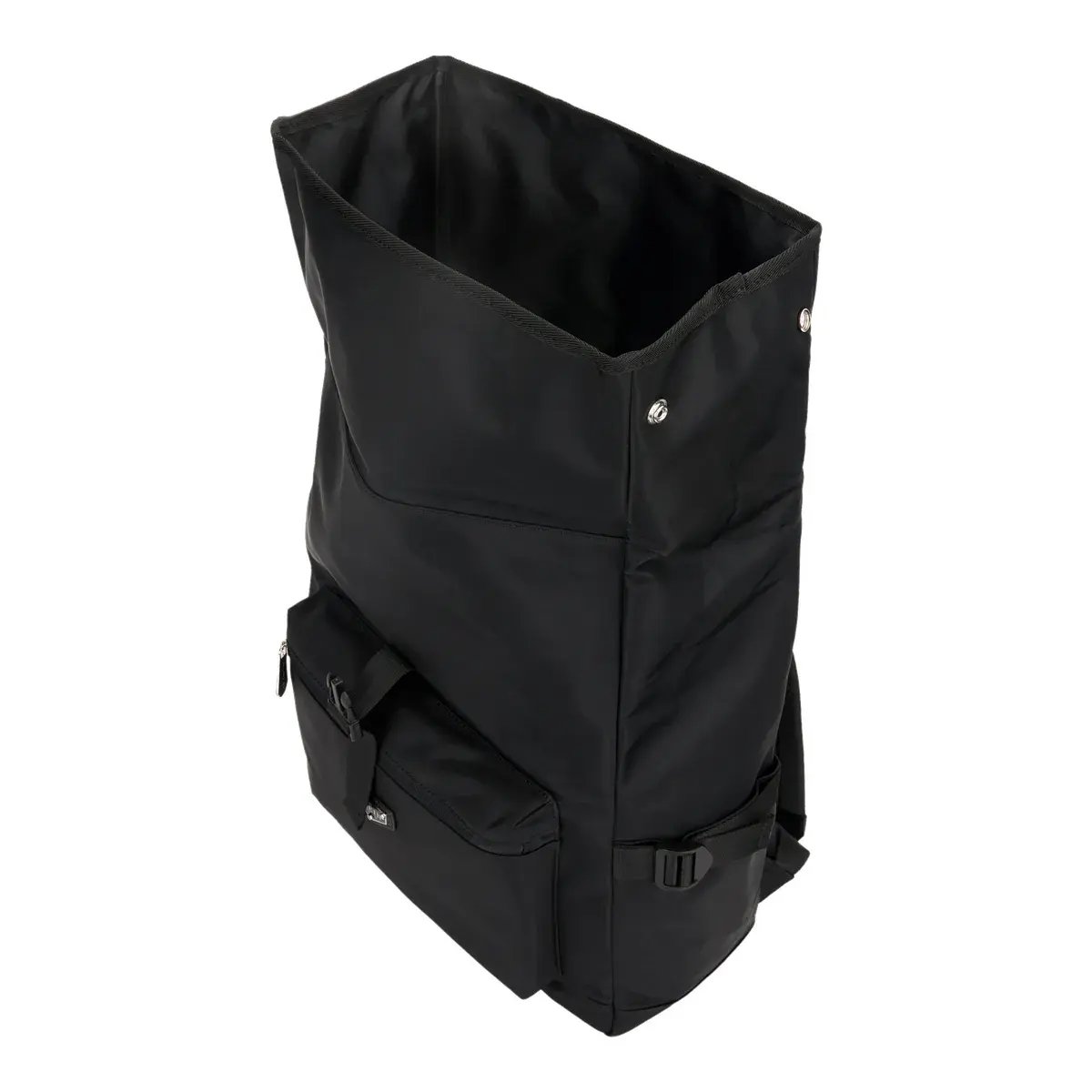 Moderner Rucksack mit Klappe in Schwarz