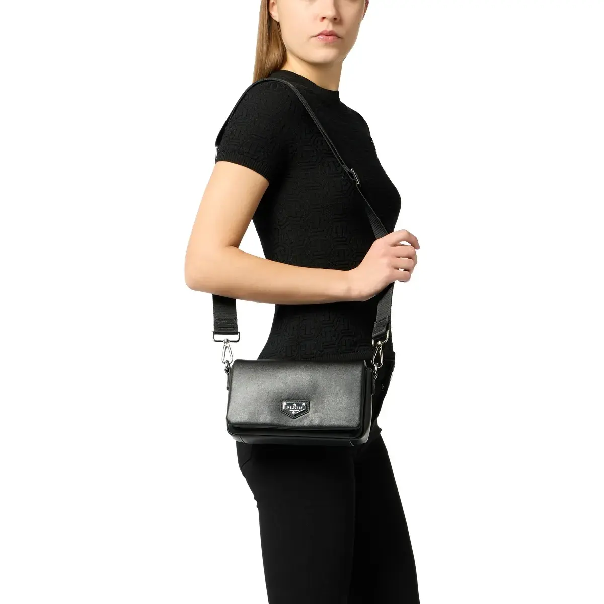 Elegante, strukturierte Schultertasche