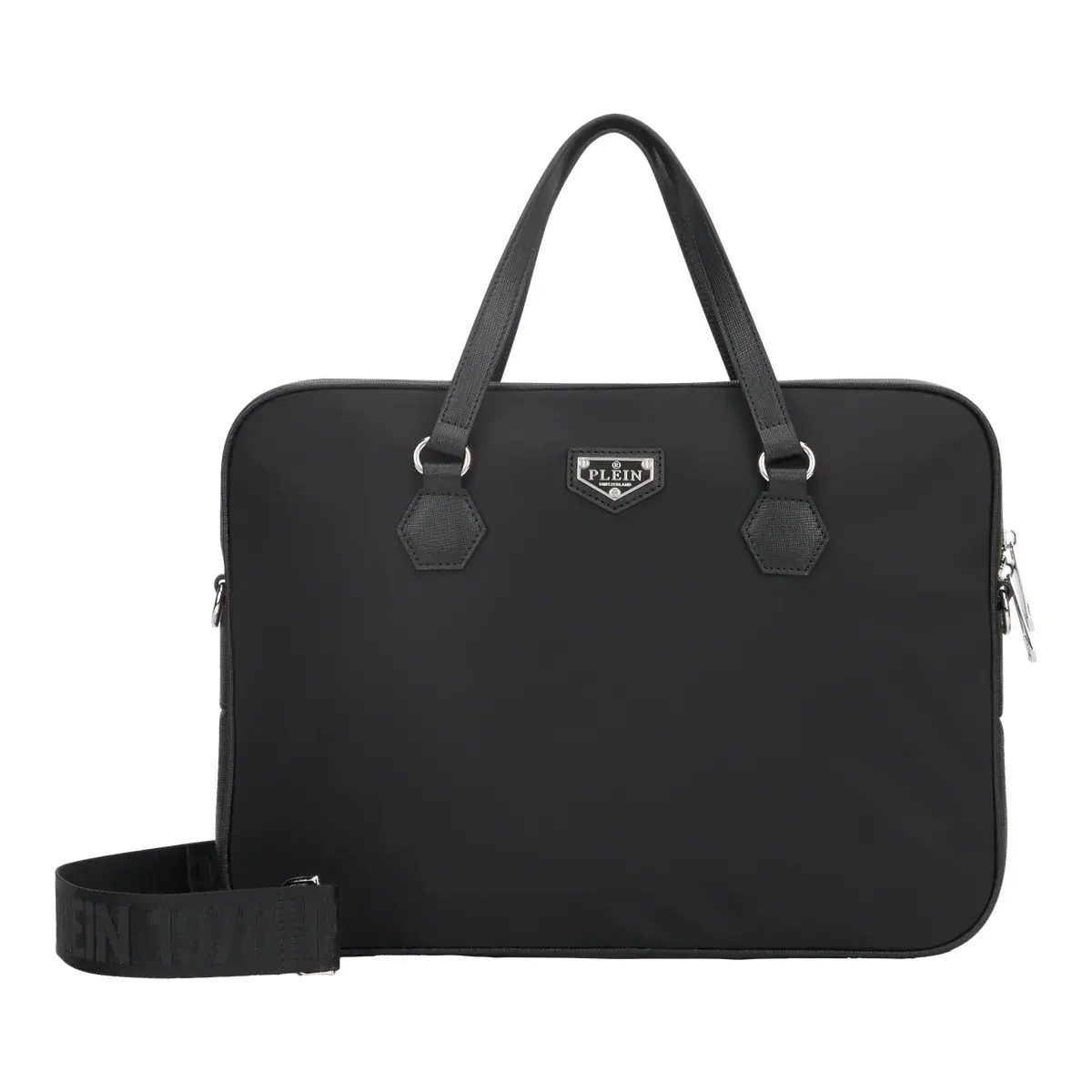 Klassische schwarze Laptoptasche mit Griffen