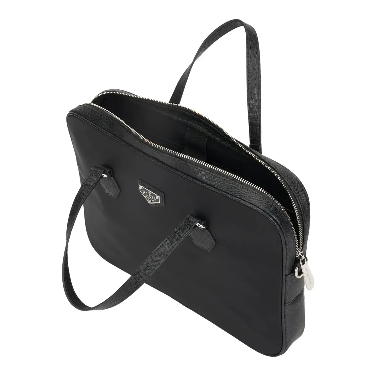 Klassische schwarze Laptoptasche mit Griffen