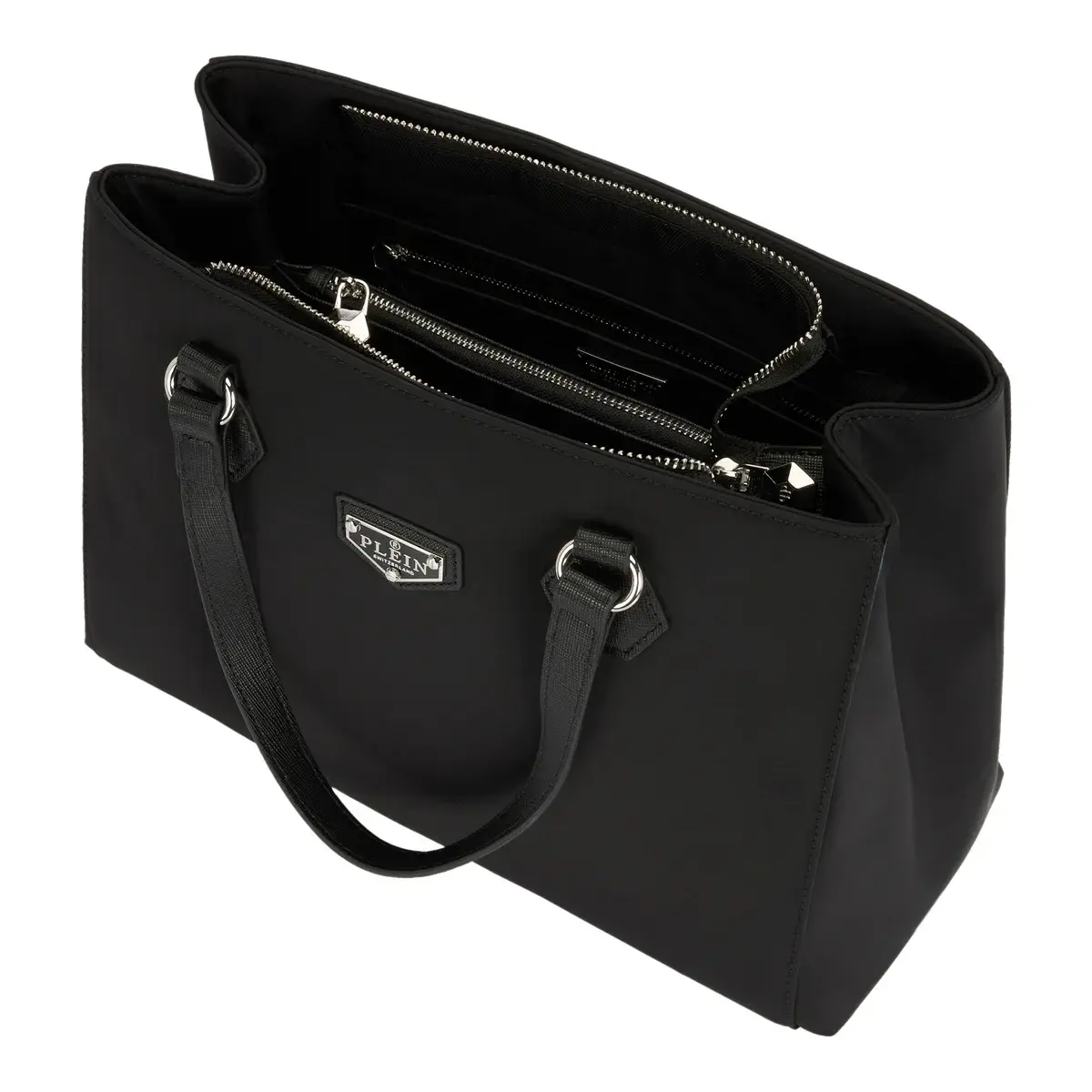 Elegante schwarze Nylon-Tragetasche