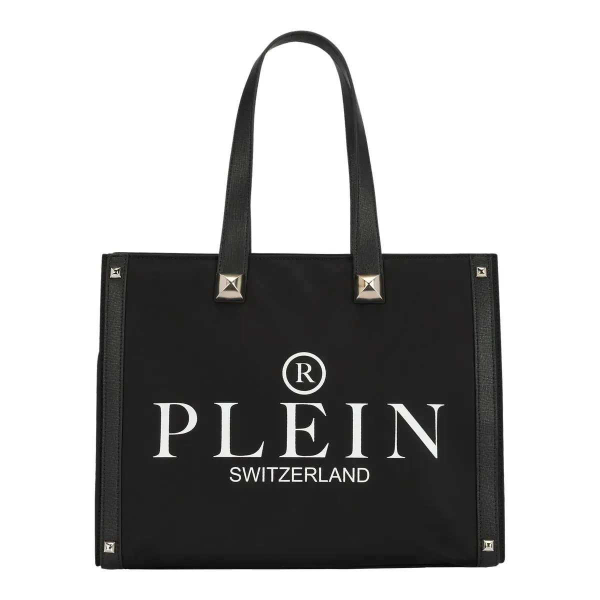 Shopper Tote mit Logo und Nieten
