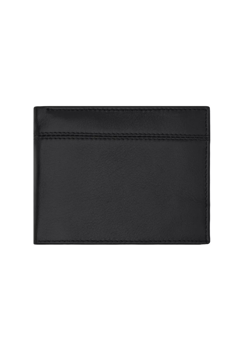 Klassische Brieftasche aus genarbtem Leder